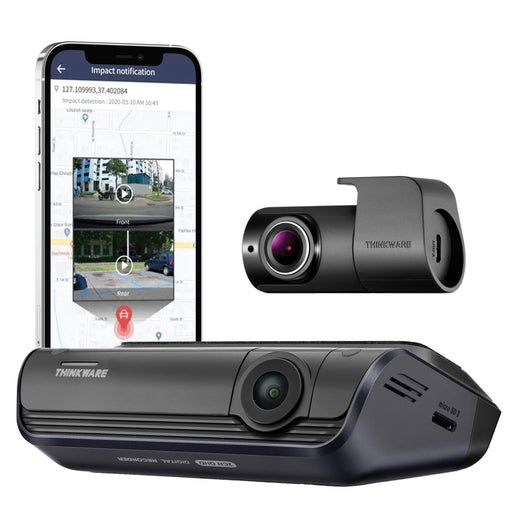 Thinkware Q1000 2K QHD Dual Channel Dash Cam - Dash Cams - Thinkware Q1000 2K QHD Dual Channel Dash Cam - 128GB, 2-Channel, 2K QHD @ 30 FPS, ADAS, Adhesive Mount, App Compatible, Bluetooth, Camera Alerts, Cloud, Desktop Viewer, G-Sensor, GPS, Hardwire Install, Loop Recording, Mobile App, Mobile App Viewer, Night Vision, Parking Mode, Rear Camera, sale, Security, South Korea, Super Capacitor, Voice Alerts, Wi-Fi - BlackboxMyCar