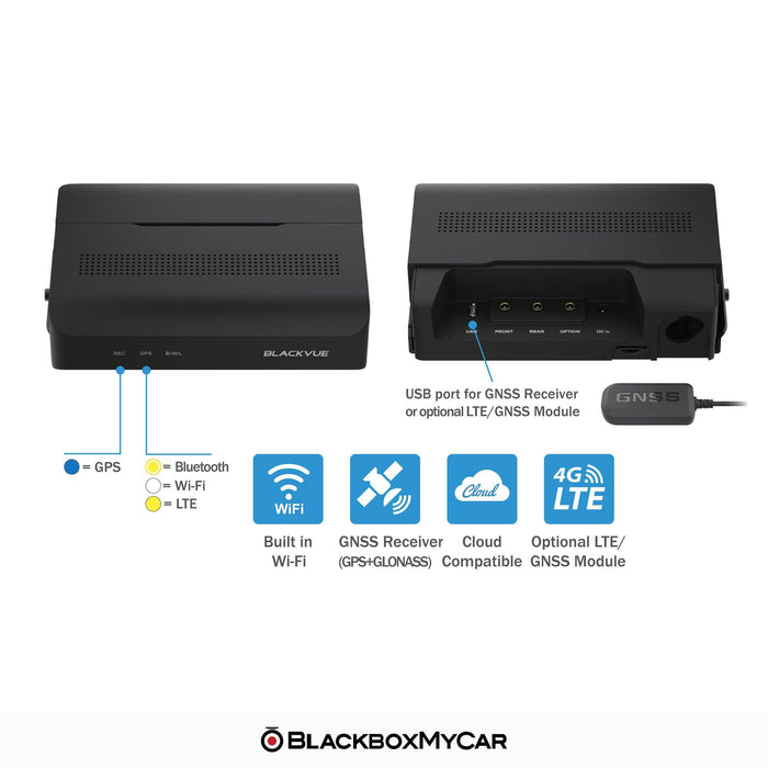 BlackVue DR770X Box 3-Channel Cloud Dash Cam - Dash Cams - BlackVue DR770X Box 3-Channel Cloud Dash Cam - 1080p Full HD @ 60 FPS, 2-Channel, 3-Channel, 4K UHD @ 30 FPS, Adhesive Mount, App Compatible, Bluetooth, Cloud, Desktop Viewer, G-Sensor, GPS, Hardwire Install, Loop Recording, Mobile App, Mobile App Viewer, Night Vision, Parking Mode, Security, South Korea, Super Capacitor, Wi-Fi - BlackboxMyCar