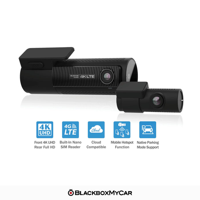 BlackVue DR970X-2CH LTE 4K UHD Cloud Dash Cam - Dash Cams - BlackVue DR970X-2CH LTE 4K UHD Cloud Dash Cam - 2-Channel, 4K UHD @ 30 FPS, Adhesive Mount, App Compatible, Bluetooth, Cloud, Desktop Viewer, G-Sensor, GPS, Hardwire Install, Loop Recording, LTE, Mobile App, Mobile App Viewer, Night Vision, Parking Mode, Security, South Korea, Super Capacitor, Wi-Fi - BlackboxMyCar